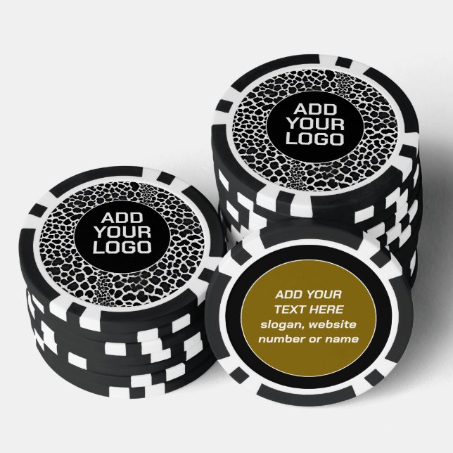 Luxury Modern White Leopard Elegant Collection Poker Chips (Stack)