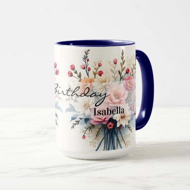 Luxury Modern Wildflowers Beautiful Collection Mug (Front Right)