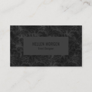 Luxury Monochromatic Floral Damask Pattern Business Card