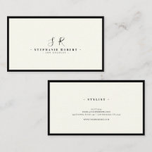 Luxury Monogram Black Ivory Chic Stylish