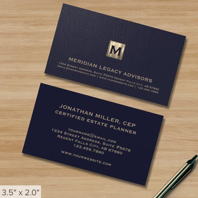 Luxury Monogram Business Card (Creator Uploaded)