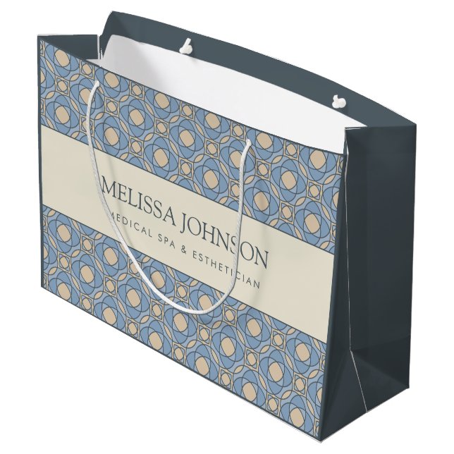 Luxury Mosaic Pattern Paper Gift Bag (Back Angled)