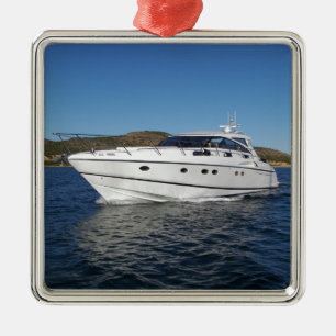 Luxury Motor Boat Metal Tree Decoration