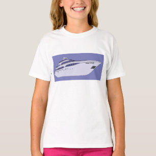 Luxury Motor Yacht Modern White Superyacht T-Shirt