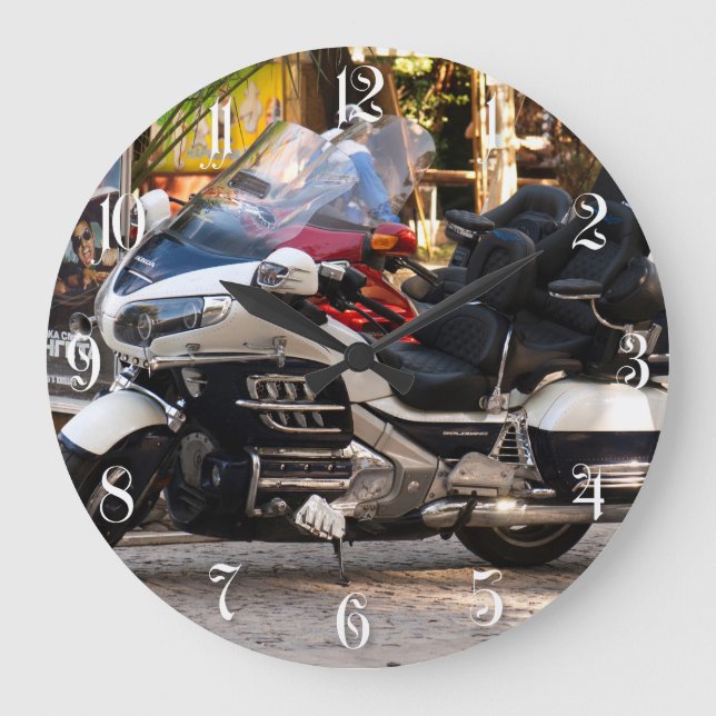 Luxury motorbikes large clock (Front)