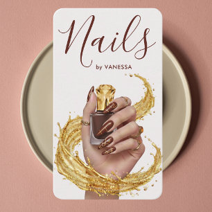 Luxury Nail Artist Manicurist Espresso Deep Clove Business Card