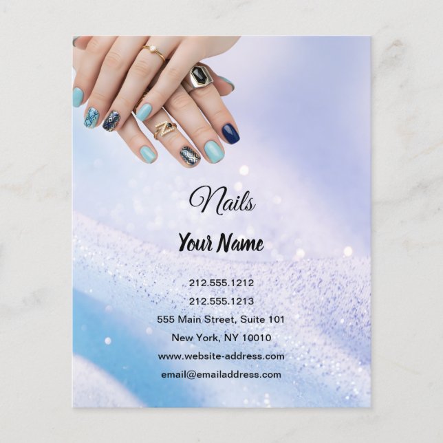 Luxury Nail Tech Flyer | Thank you for your order (Front)