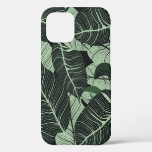 Luxury nature leaves background. Floral pattern, T iPhone 12 Case
