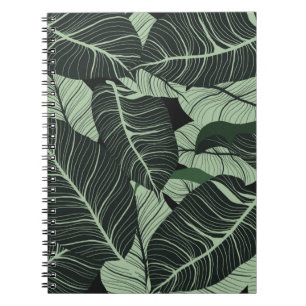 Luxury nature leaves background. Floral pattern, T Notebook