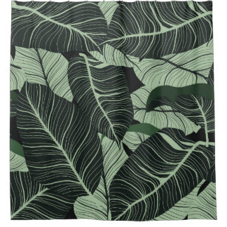 Luxury nature leaves background. Floral pattern, T Shower Curtain