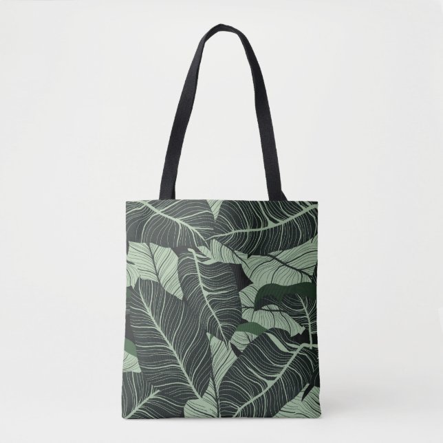 Luxury nature leaves background. Floral pattern, T Tote Bag (Front)