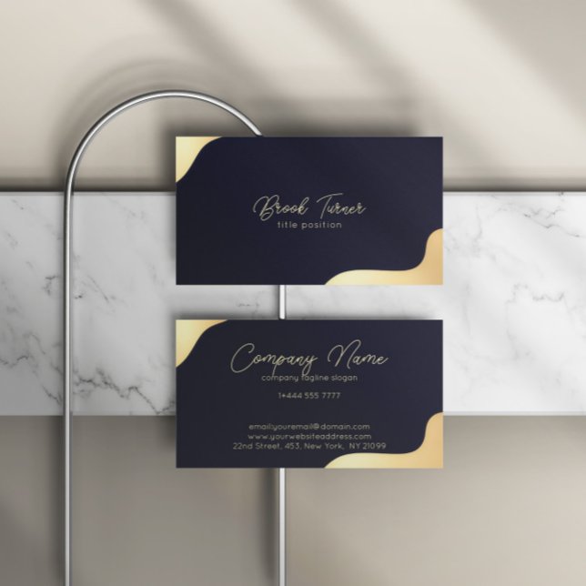Luxury Navy and Gold Business Card (Creator Uploaded)