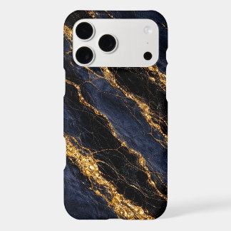 Luxury Navy Blue Marble Gold/Black Vein Phone Case