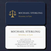 Luxury Navy Gold Attorney & Counselor at Law