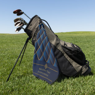 Luxury Navy Gold Corporate Golf Towel