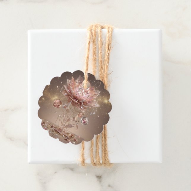 Luxury Neon Floral Scalloped Tags (In Situ)