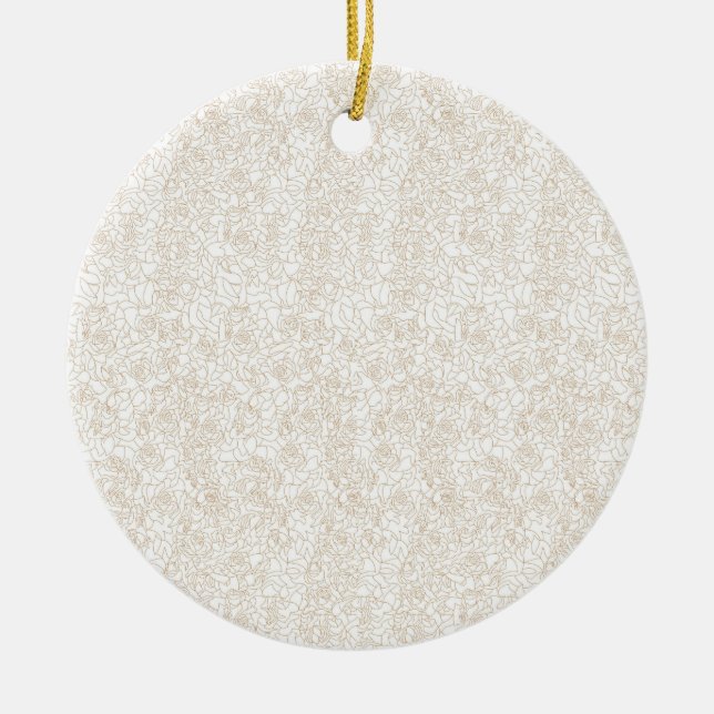 Luxury Neutral Floral Ornament (Front)