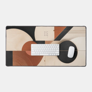 Luxury Neutral Geometric Aesthetic Desk Mat