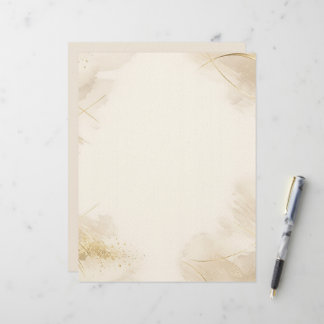 Luxury Neutral Personalised Stationery Custom Letterhead