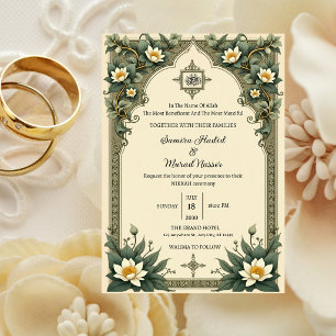 Luxury Nikkah Islamic Wedding Invitation