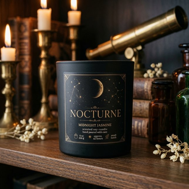 Luxury Nocturne Celestial Candle Midnight Jasmine Square Sticker (Creator Uploaded)