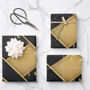 Luxury Noir Matte Black Premium Wrapping Paper Sheet