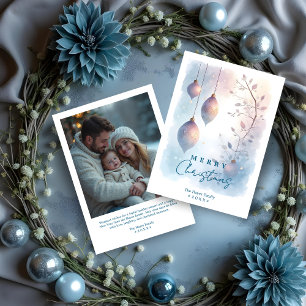 Luxury Nordic Watercolor Christmas Minimalist  Holiday Card