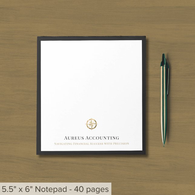 Luxury Notepad with Gold Logo (Creator Uploaded)