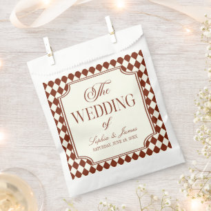 Luxury Old Money Burgundy Vintage Wedding Favour Bags
