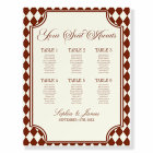 Luxury Old Money Burgundy Wedding Seating Chart