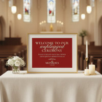 Luxury Old Money Red Unplugged Wedding Ceremony