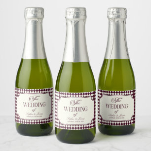 Luxury Old Money Wine Ivory Vintage Wedding Sparkling Wine Label