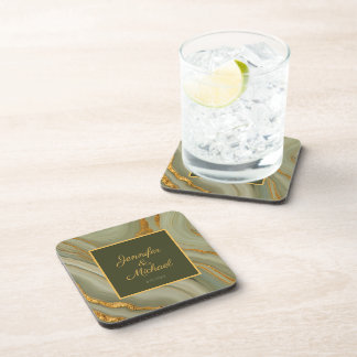 Luxury Onyx With Gold Coaster