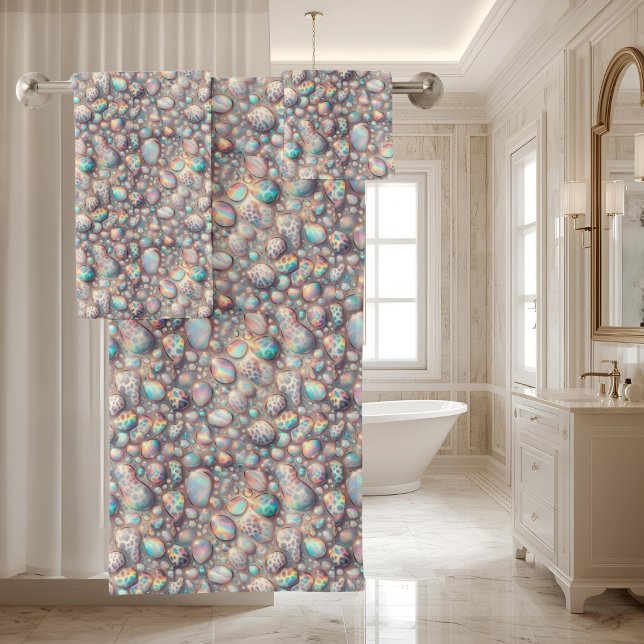 Luxury Opal DIamond | Snow Leopard Print Towel Set (Creator Uploaded)