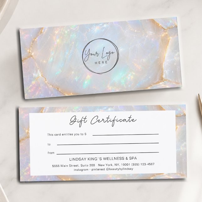 Luxury Opal Holographic Logo Gift Certificate (Luxury Opal Holographic Logo Gift Certificate)