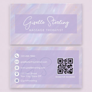 Luxury Opal Holographic Spa Professional Business Card