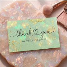 Luxury Opal Thank You Card Design With QR