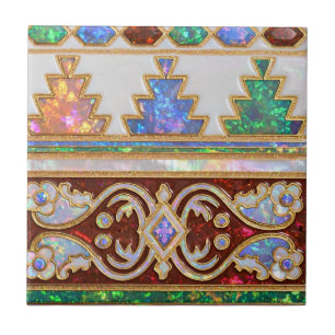 Luxury Opalescent Moroccan Zellij Tile Mosaic Patt