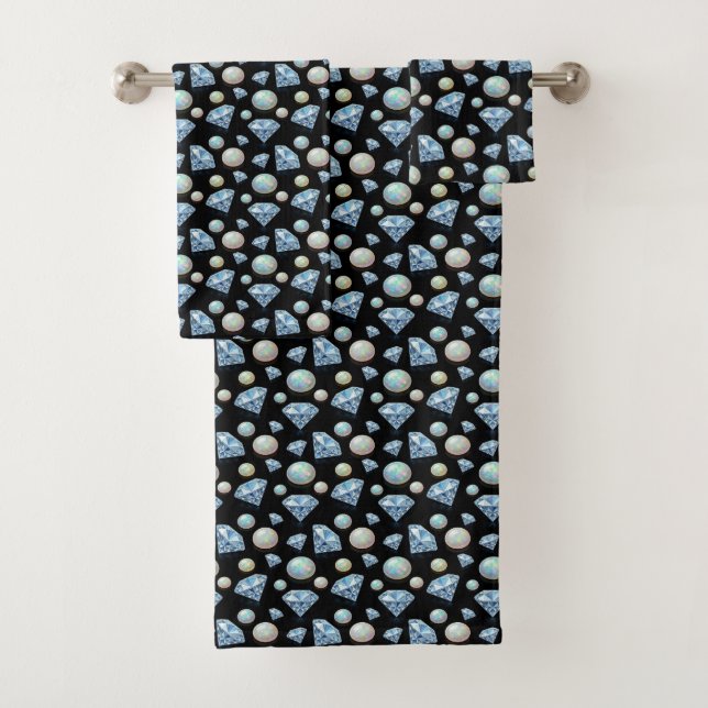Luxury Opals and Diamonds Towel Set (Insitu)