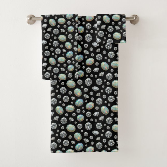 Luxury Opals and Diamonds Towel Set (Insitu)
