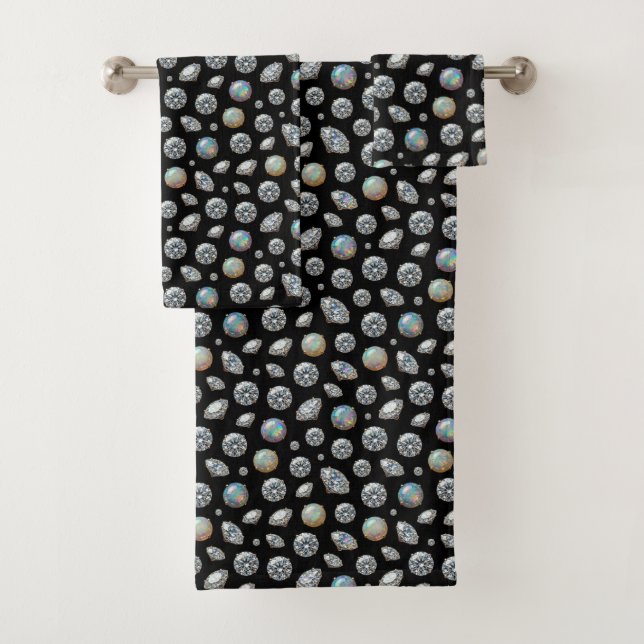 Luxury Opals and Diamonds Towel Set (Insitu)