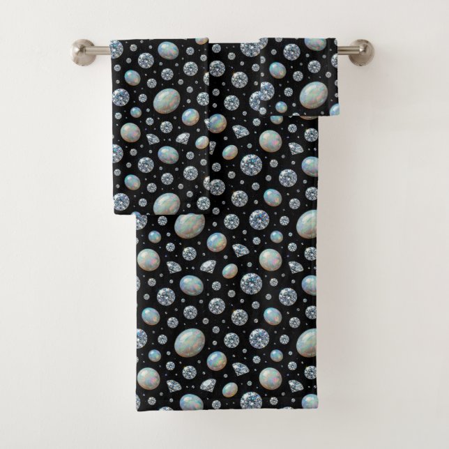 Luxury Opals and Diamonds Towel Set (Insitu)