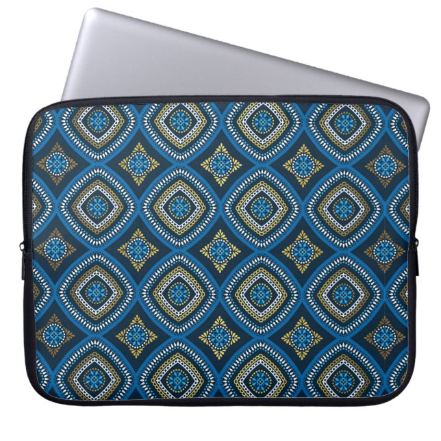 Luxury oriental seamless pattern laptop sleeve (Front)