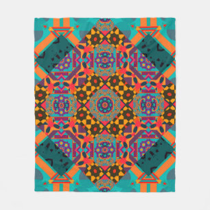 Luxury ornamen arabesque seamless pattern fleece blanket