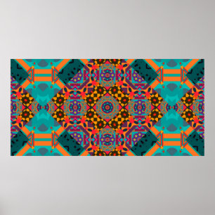 Luxury ornamen arabesque seamless pattern poster