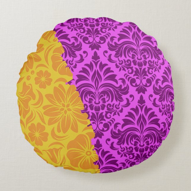 Luxury Ornamental Elements Round Cushion (Front)