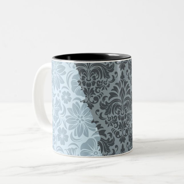 Luxury Ornamental Elements Two-Tone Coffee Mug (Front Left)