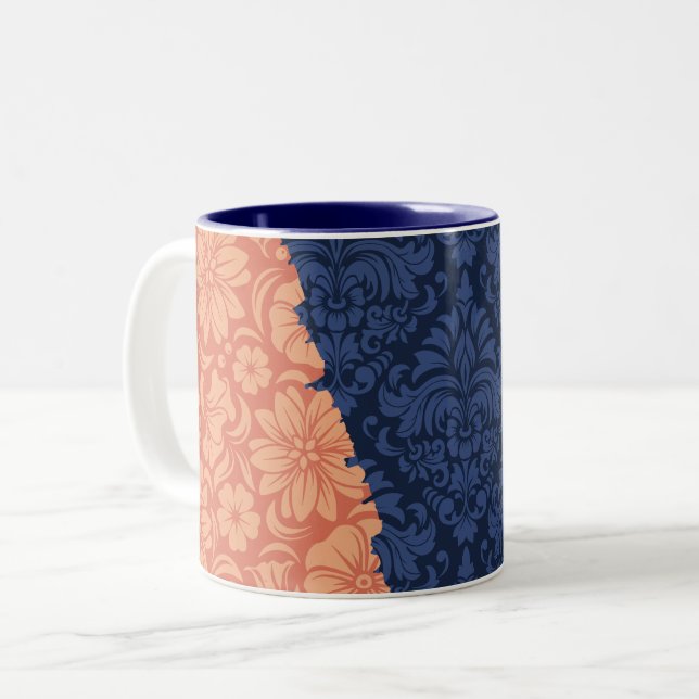 Luxury Ornamental Elements Two-Tone Coffee Mug (Front Left)