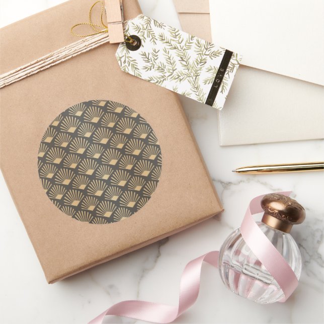 Luxury Ornaments 24 Classic Round Sticker (Gifting)