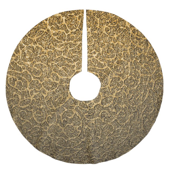 Luxury Packaging, Bright Spot Highlights. Brushed Polyester Tree Skirt (Front)